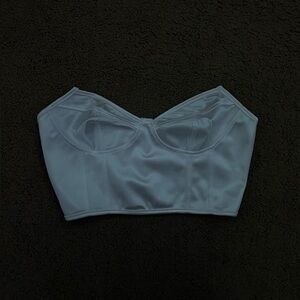 silky white tube top